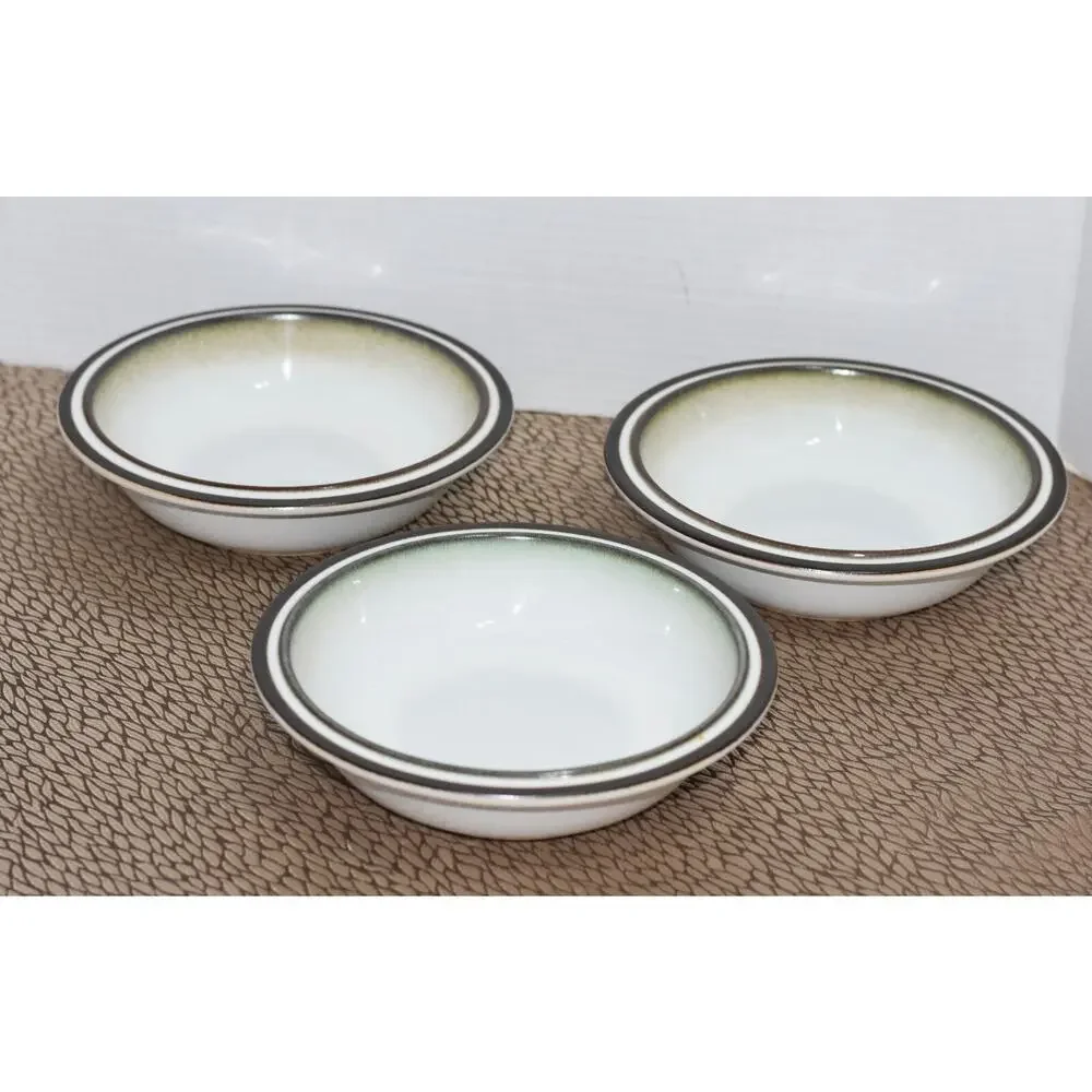 8pc DENBY RONDO Stoneware Studio Pottery Bowls Plates DISCONTINUED Dinnerware